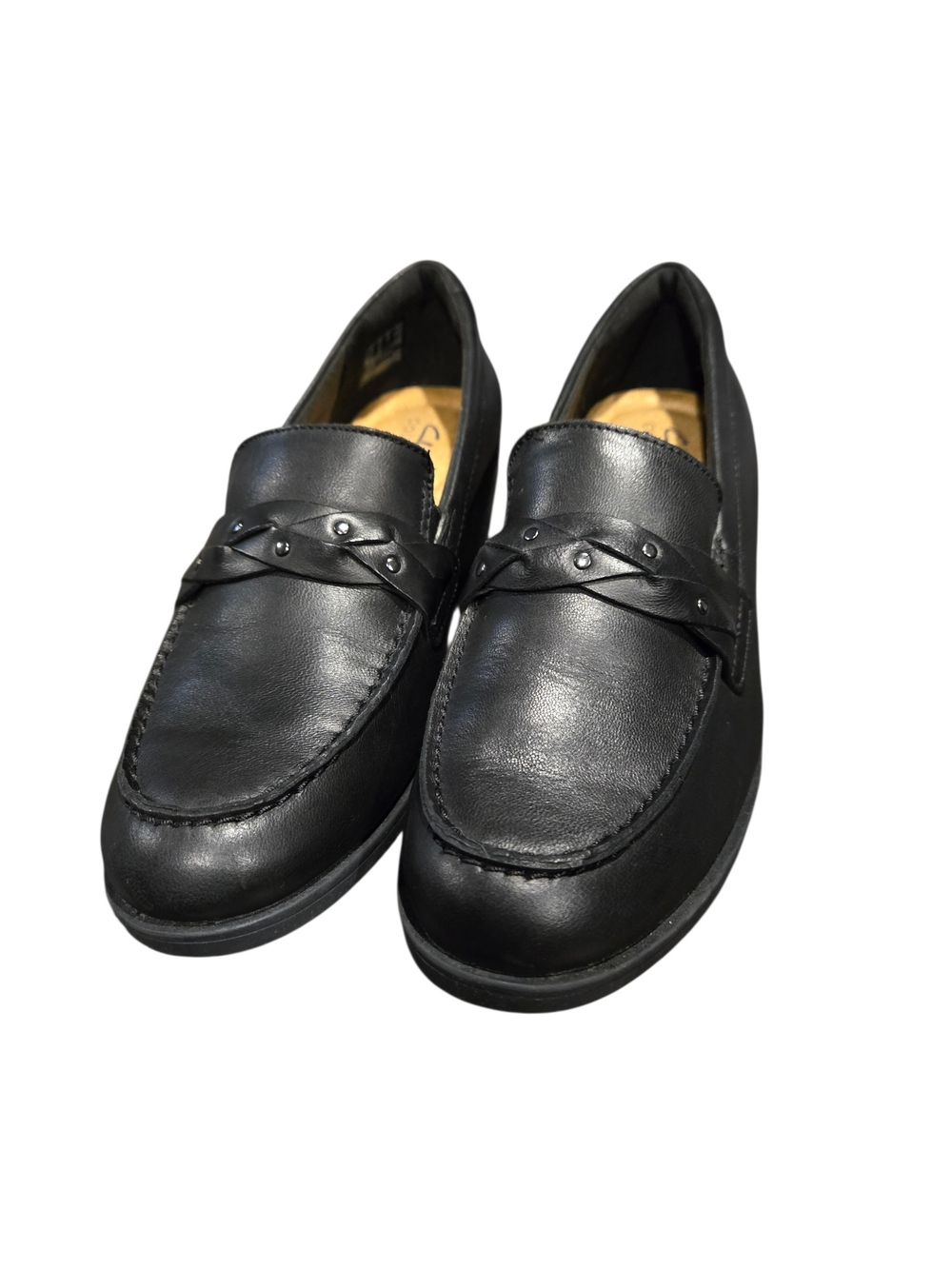 Clarks Collection Women's Charlten Echo Loafer, Black/Noir Leather, 6 US